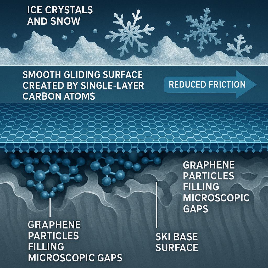 Graphene Friction Reduction Diagram