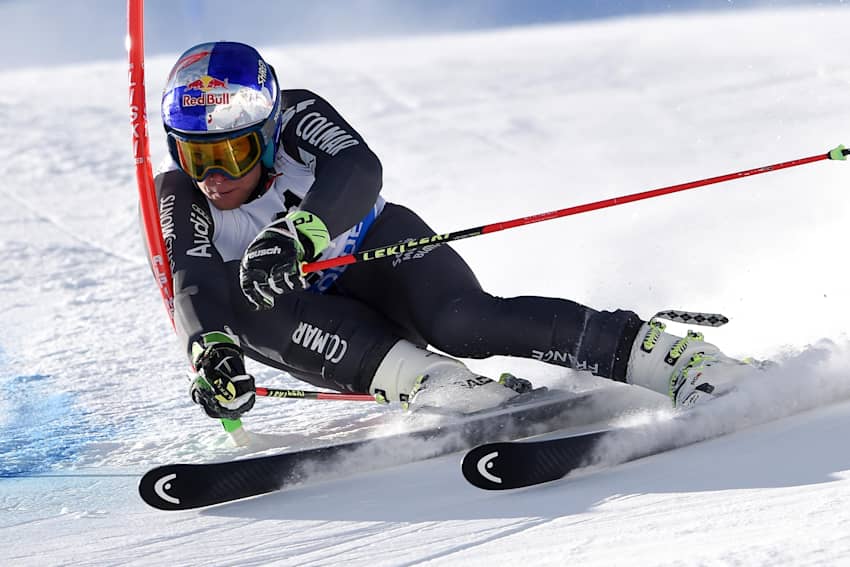 Ski racing action